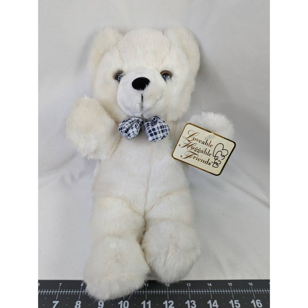Tb Trading Co White Bear Plush 13 Inch Huggable Stuffed Animal Toy